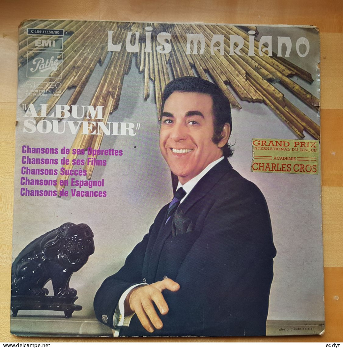 "ALBUM SOUVENIR"  DISQUE  Vinyle 33 T -  Luis MARIANO  "chansons D'Opérettes "  TBE - Opéra & Opérette