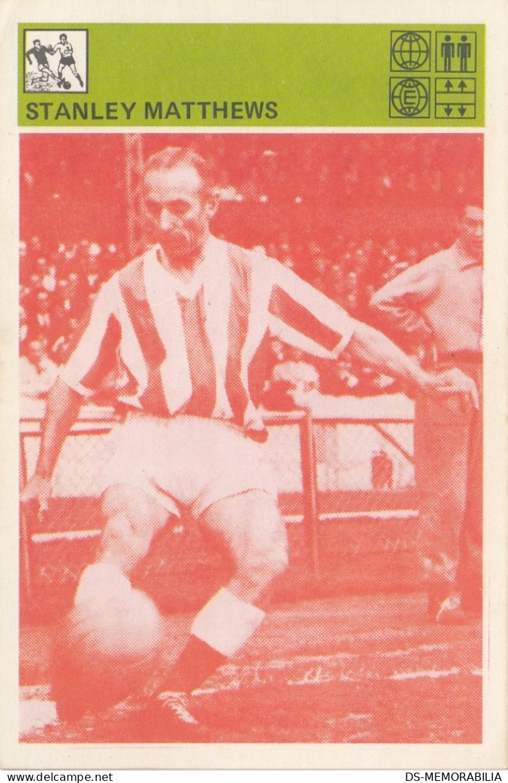 Soccer Football Stanley Matthews Stoke City England Trading Card Svijet Sporta - Football