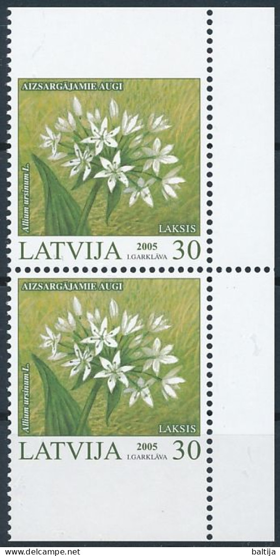 Mi 632 Do/Du ** MNH / Protected Plants, Wild Garlic, Allium Ursinum - Letland