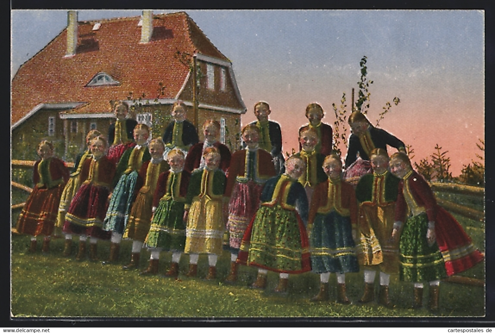 AK Hessische Mädchen In Tracht  - Costumes