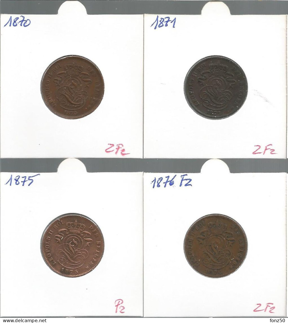 LEOPOLD II * 2 Cent 1870 Tot 1909vl * 12 Stuks * Nr 12859 - 2 Cents