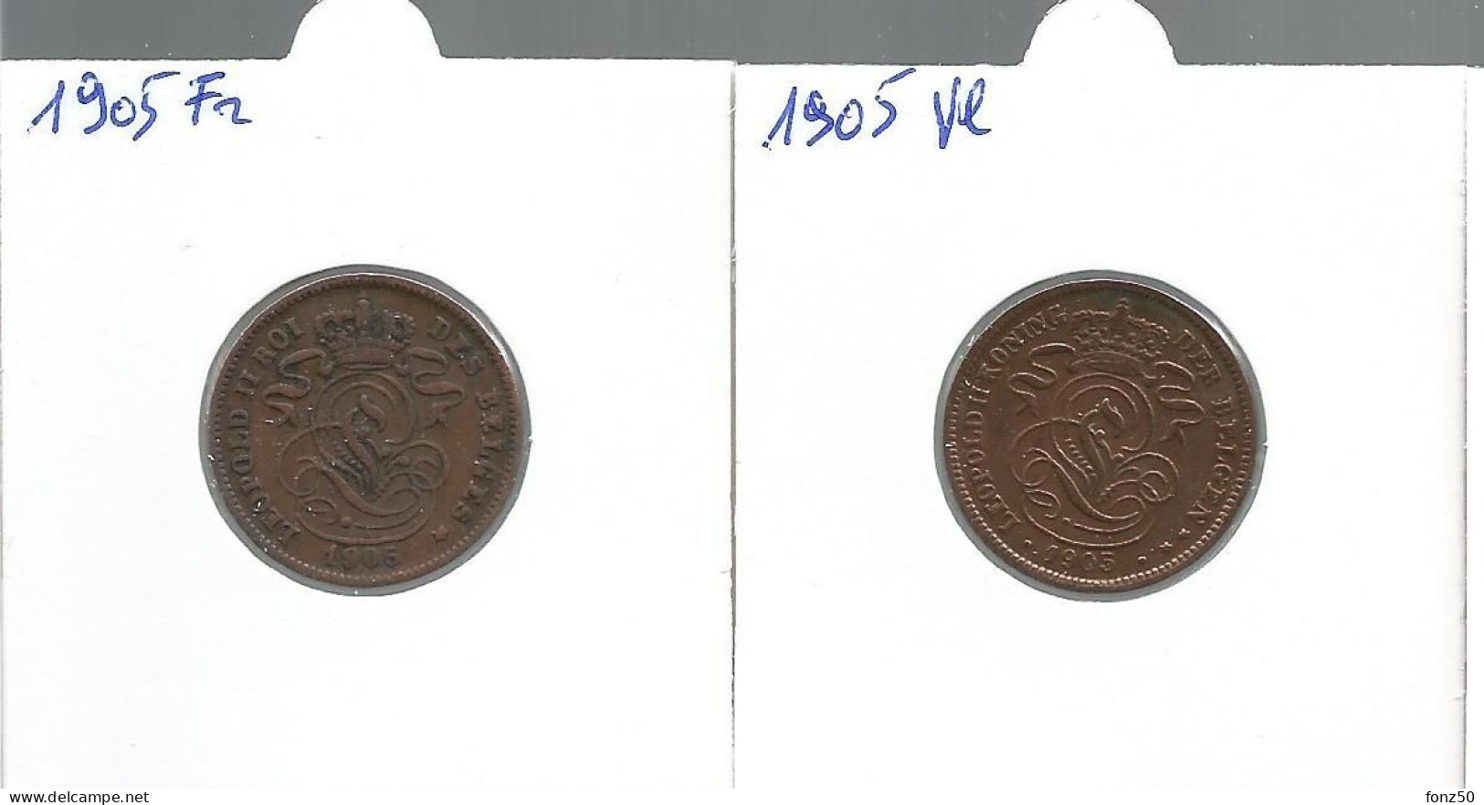 LEOPOLD II * 2 cent 1870 tot 1909vl * 12 stuks * nr 12859