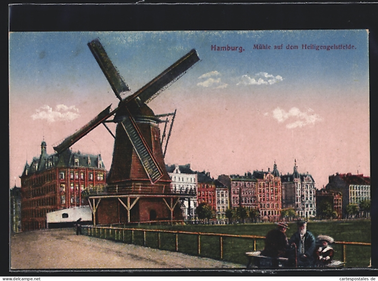 AK Hamburg-St.Pauli, Windmühle Auf Dem Heiligengeistfelde  - Windmills