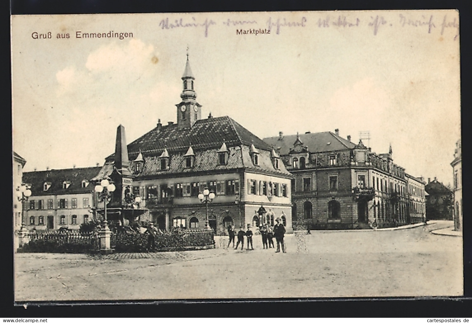 AK Emmendingen, Marktplatz Mit Denkmal  - Emmendingen