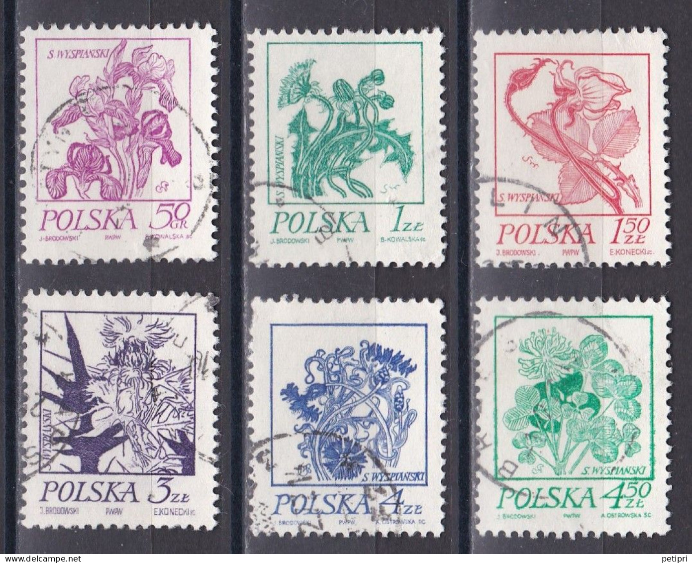 Pologne - République 1971 - 1980   Y & T N °  2136   2137   2138   2139   2140  Et  2141  Oblitérés - Used Stamps