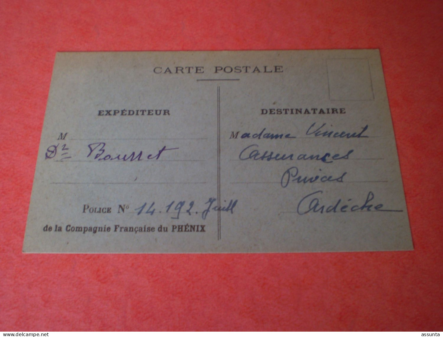 Carte Postale Commerciale Compagnie Française Du PHENIX - Landwirtschaftl. Anbau