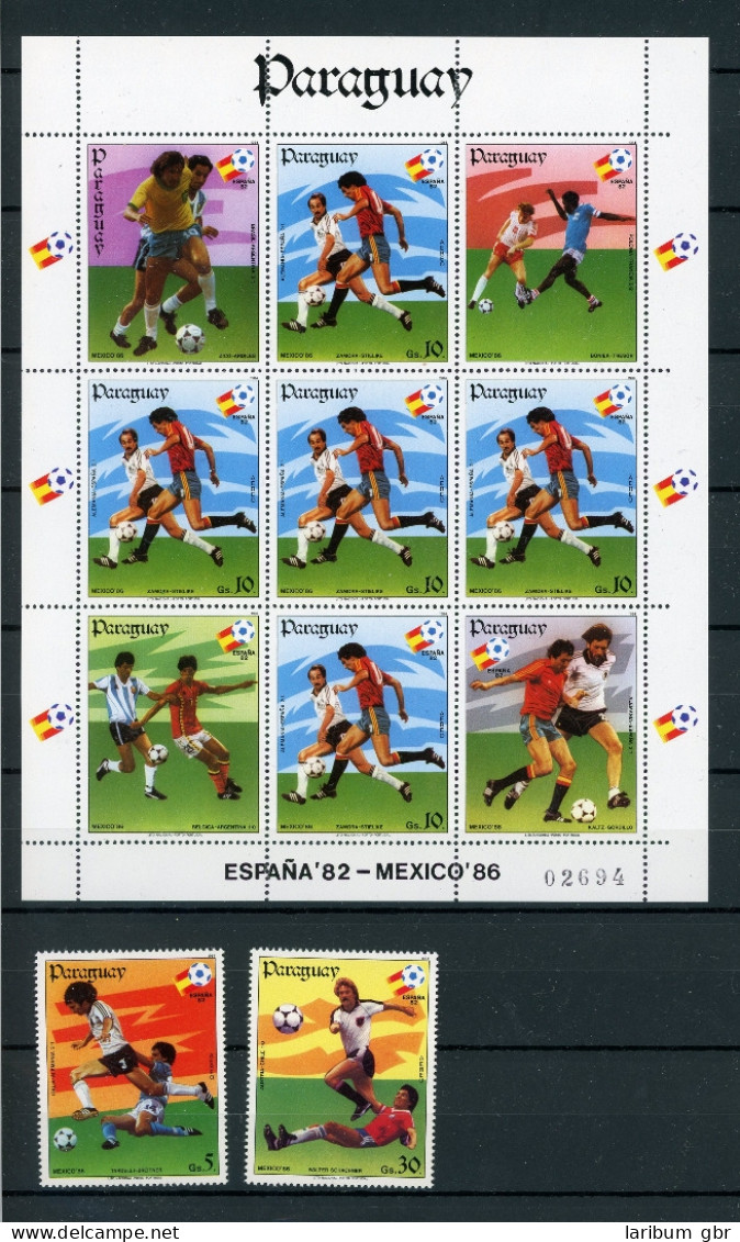 Paraguay 3745-3747 + Kleinbogen Postfrisch Fussball #NK578 - Paraguay