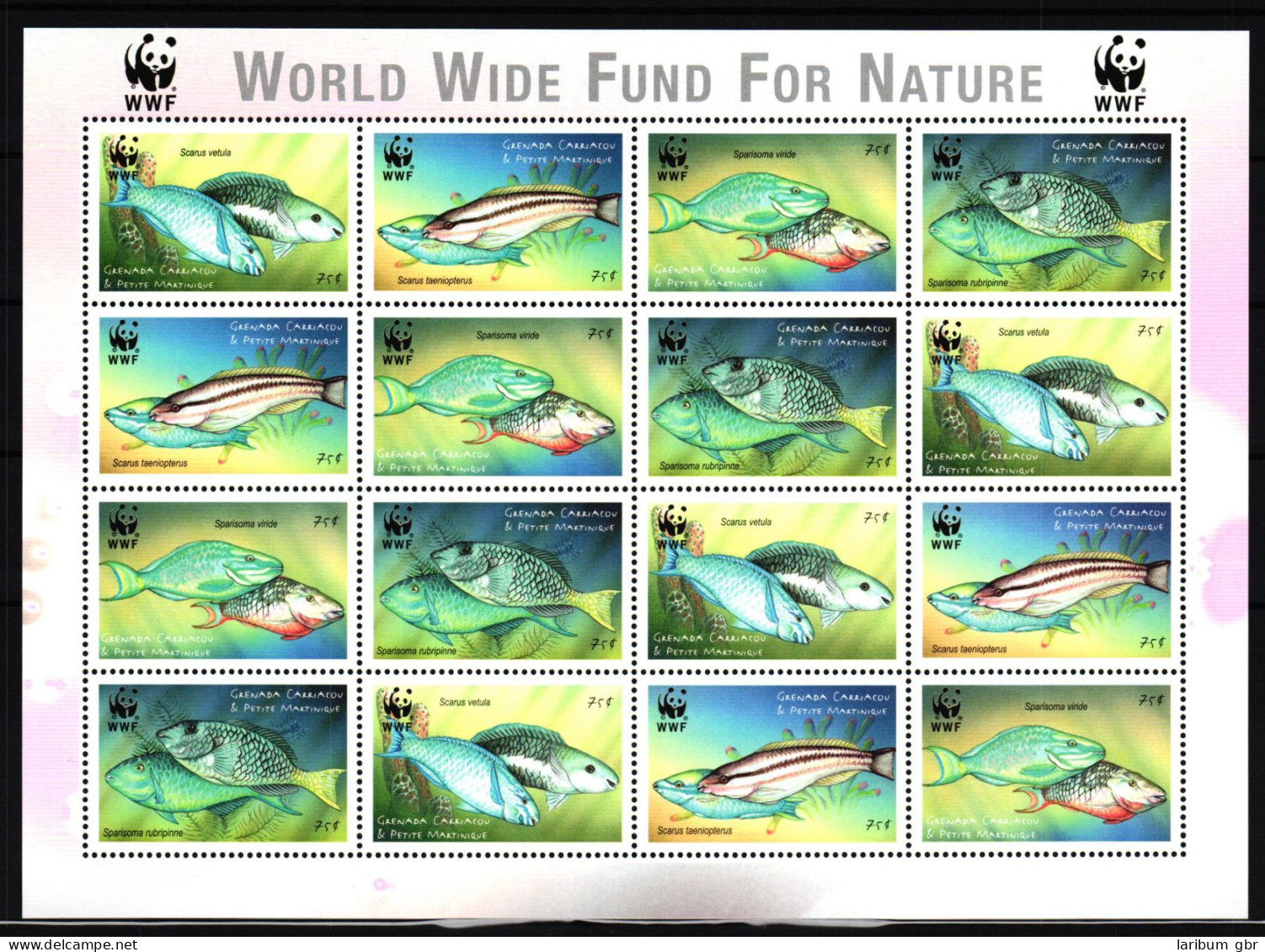 Grenada Carriacou 3504-3507 Postfrisch Als Zd-Bogen Fische #IG211 - Grenade (1974-...)