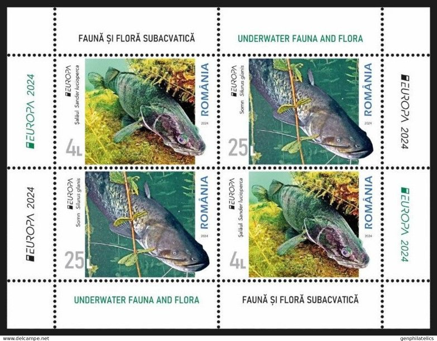 ROMANIA 2024 Europa CEPT. Underwater Fauna & Flora - Fine S/S (Type I) MNH - Unused Stamps