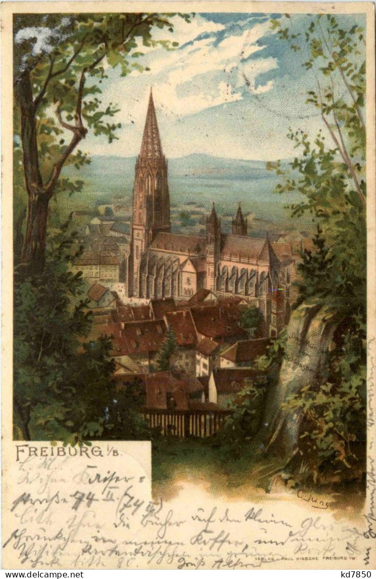 Gruss Aus Freiburg - Litho - Freiburg I. Br.