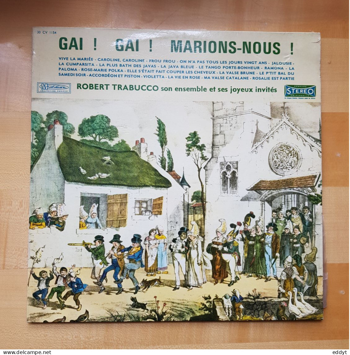 DISQUE  Vinyle 33 T -  CHANSONS PAILLARDES  - GAI ! GAI ! Marions-nous   " TBE - Autres - Musique Française