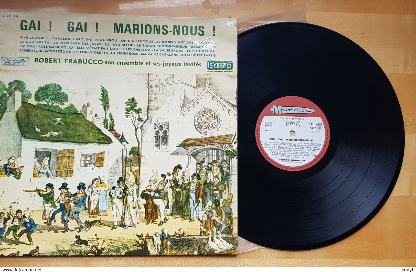 DISQUE  Vinyle 33 T -  CHANSONS PAILLARDES  - GAI ! GAI ! Marions-nous   " TBE - Autres - Musique Française