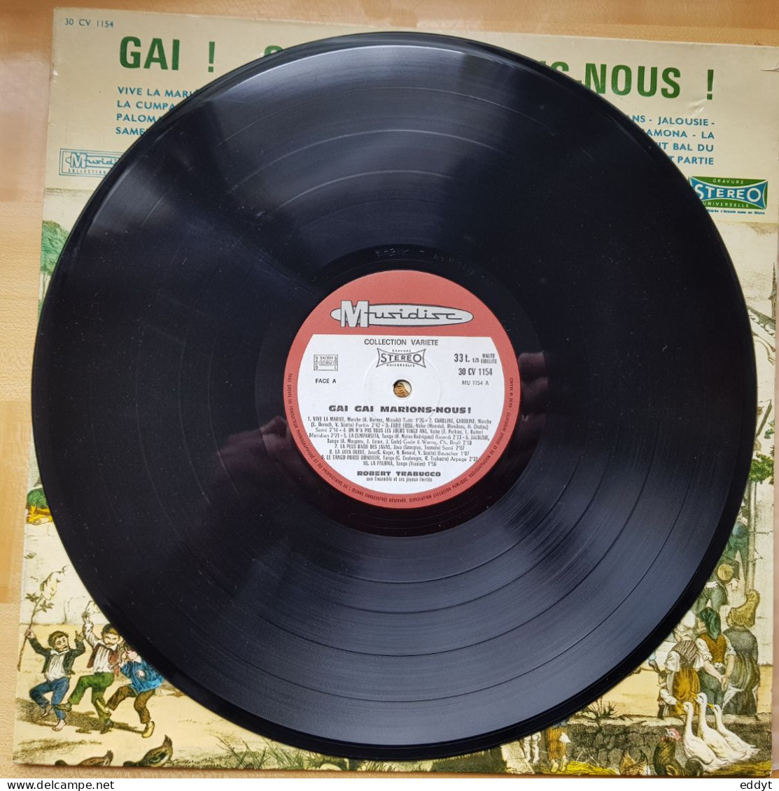 DISQUE  Vinyle 33 T -  CHANSONS PAILLARDES  - GAI ! GAI ! Marions-nous   " TBE - Altri - Francese