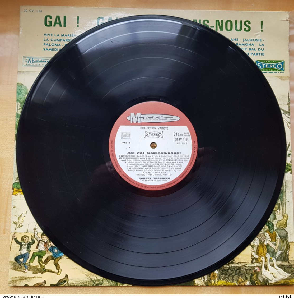 DISQUE  Vinyle 33 T -  CHANSONS PAILLARDES  - GAI ! GAI ! Marions-nous   " TBE