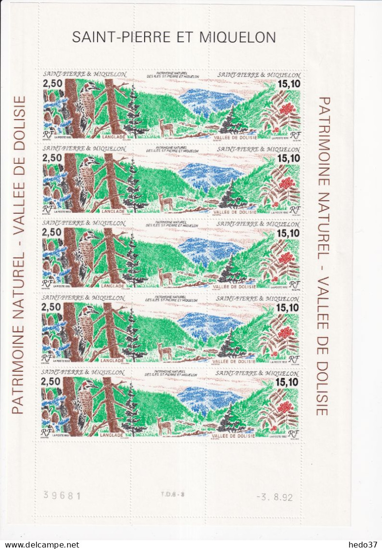St Pierre et Miquelon - Ensemble de timbres en feuilles à - 50% sous faciale - neufs ** sans charnière - TB