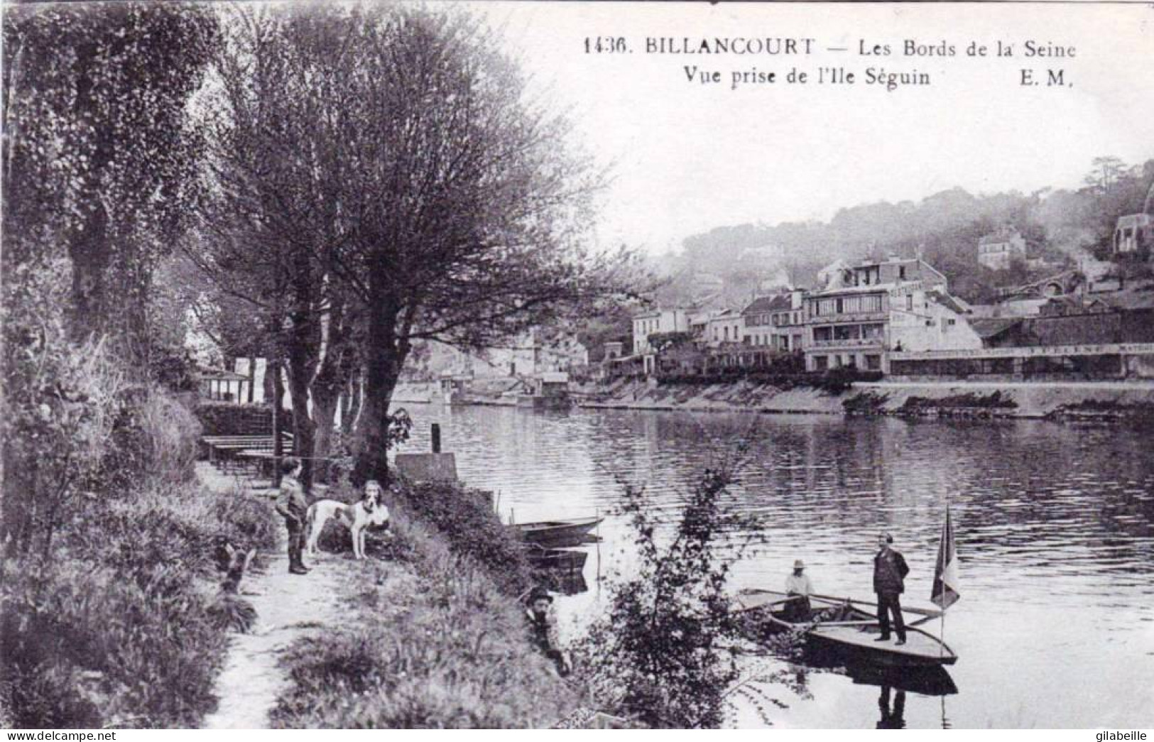 92 - BILLANCOURT - Les Bords De La Seine - Vue Prise De L'ile Séguin - Boulogne Billancourt