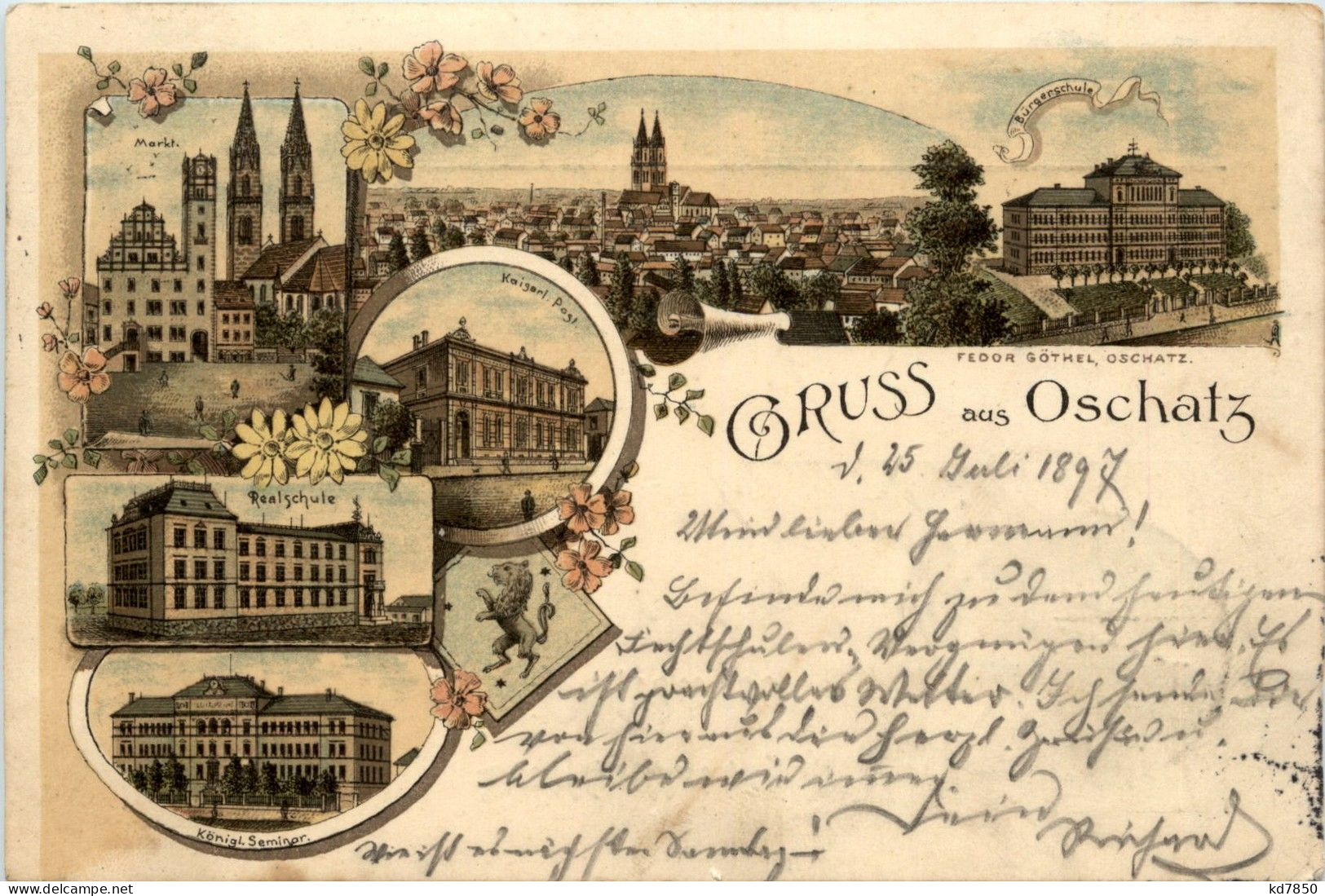 Gruss Aus Oschatz - Litho - Oschatz