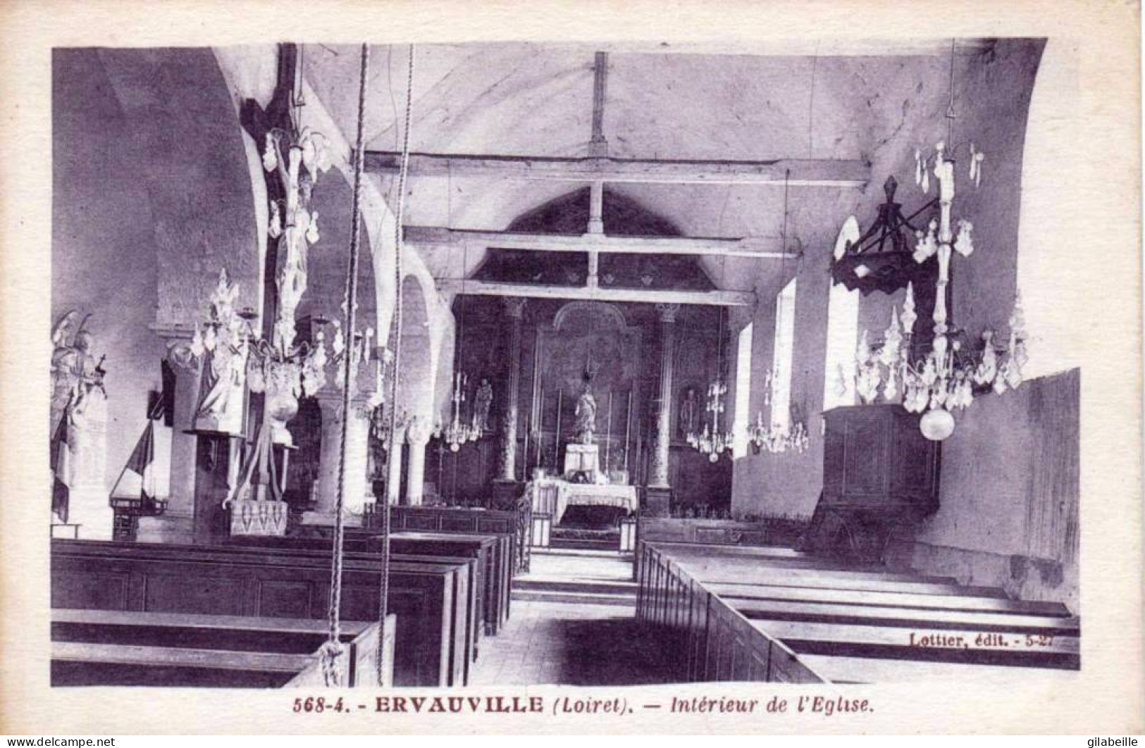 45 - Loiret -   ERVAUVILLE - Interieur De L'église - Autres & Non Classés
