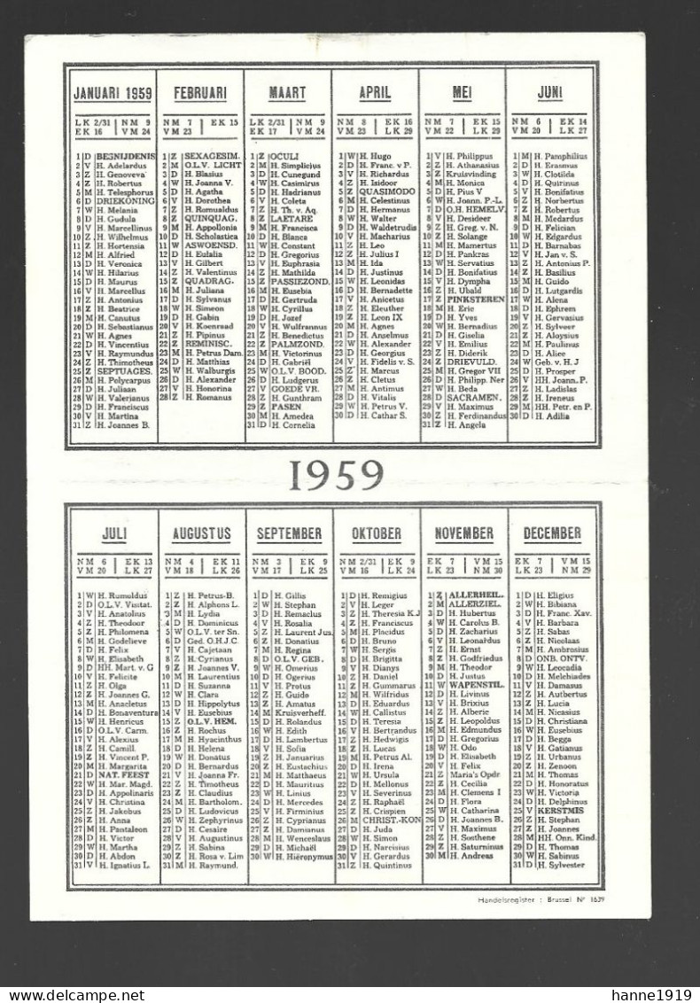 Brugge Sint Andries Gistelsteenweg Drukkerij Charles Louwage Kalender 1971 Calendrier Bruges Htje - Small : 1971-80