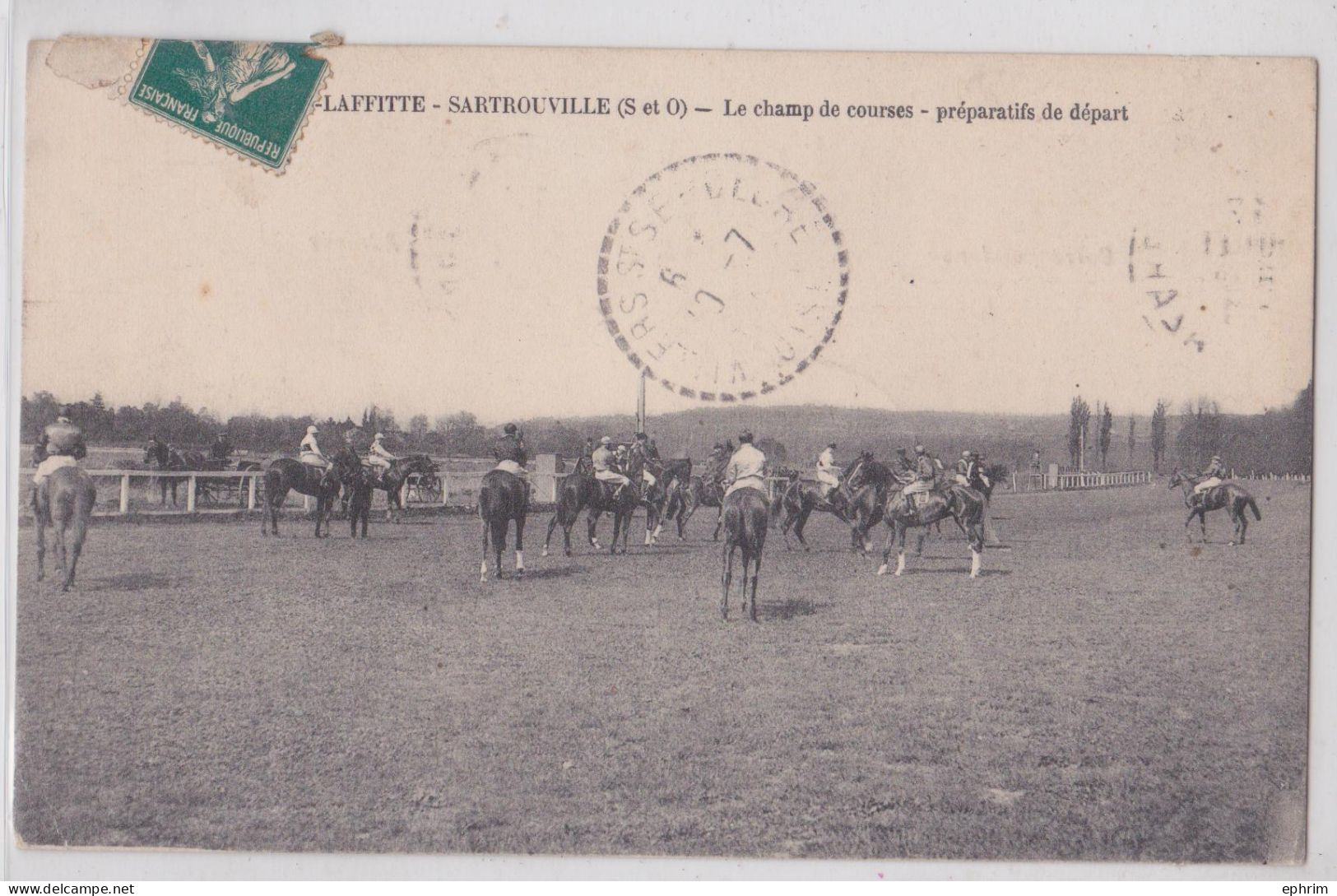 Maisons-Laffitte Sartrouville Le Champ De Courses Préparatifs De Départ Hippisme Hippodrome - Maisons-Laffitte