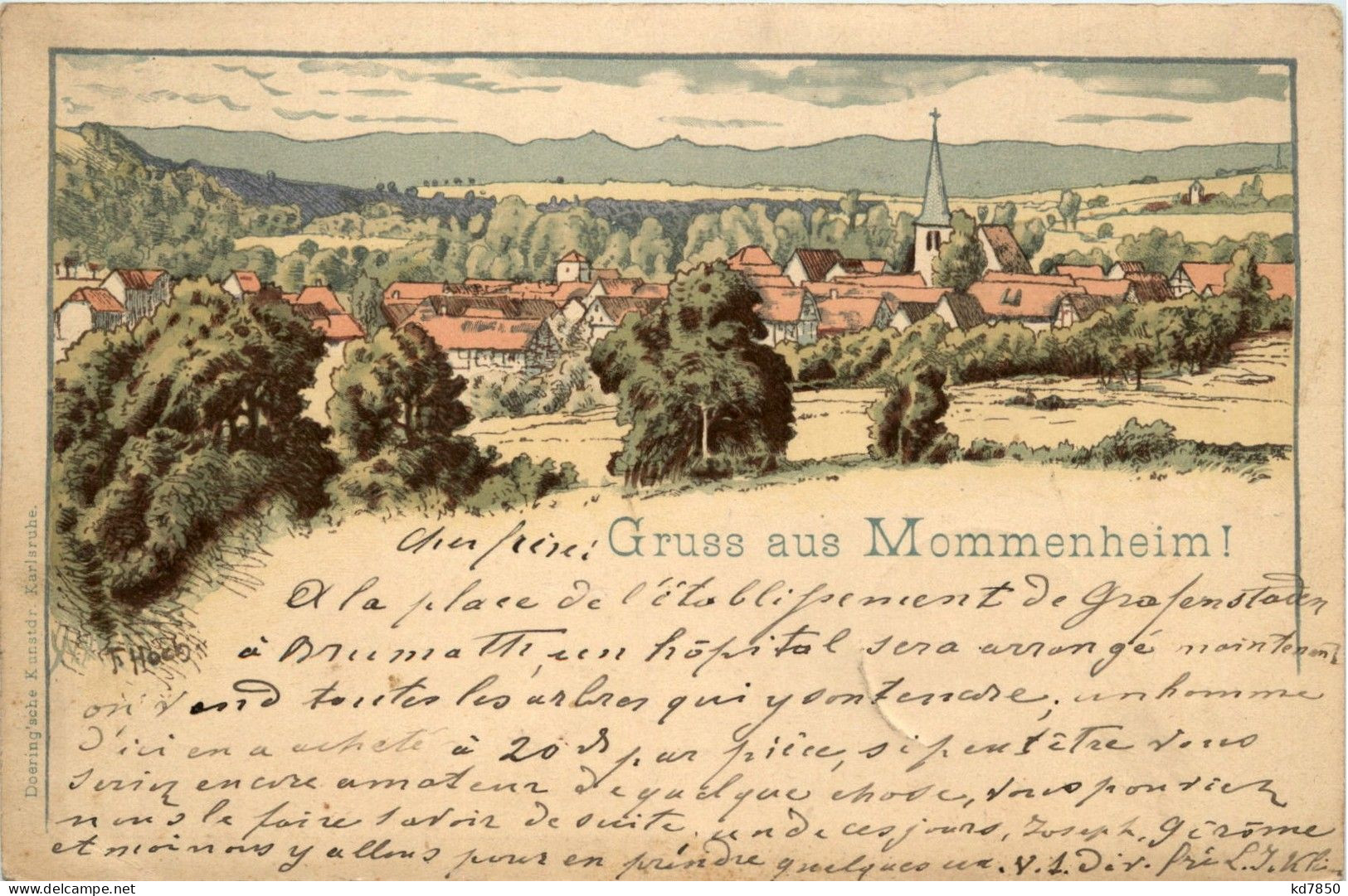 Gruss Aus Mommenheim - Litho - Altri & Non Classificati