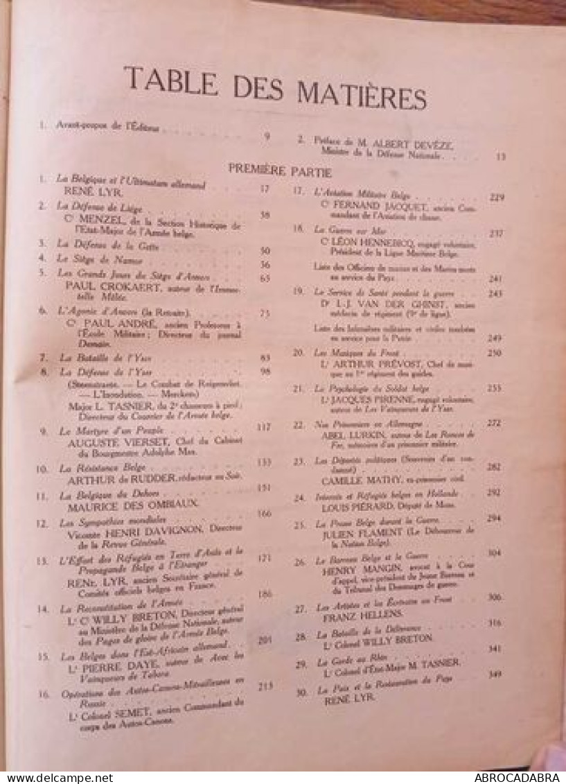 Nos Héros Morts Pour La Patrie - L'épopée Belge De 1914 à 1918 - Histoire