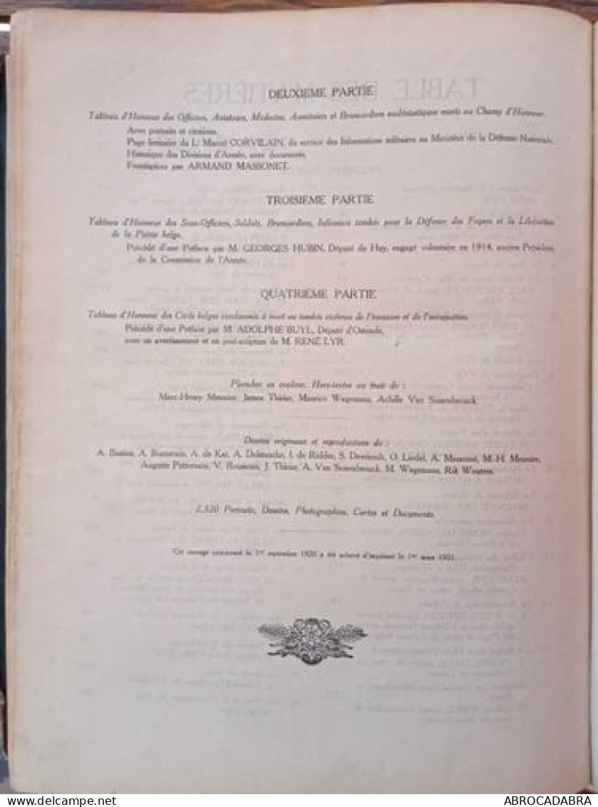 Nos Héros Morts Pour La Patrie - L'épopée Belge De 1914 à 1918 - Storia