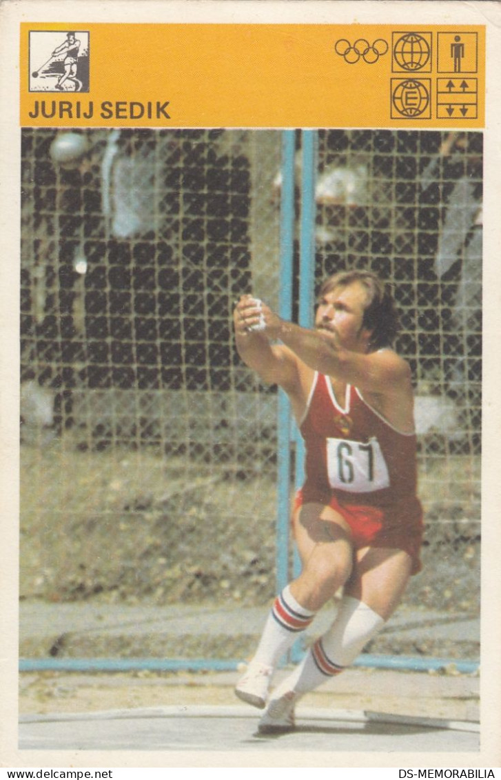 Hammer Throw Jurij Sedik Russia USSR Trading Card Svijet Sporta - Atletismo