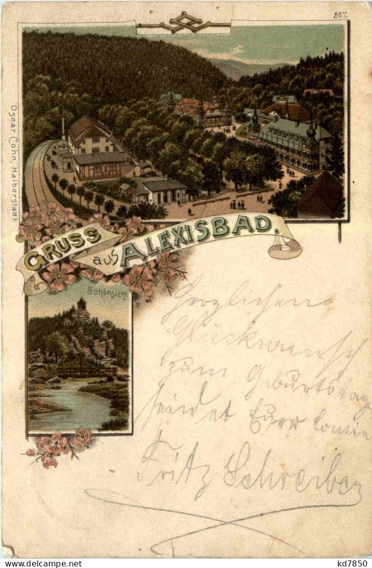 Gruss Aus Alexisbad - Litho - Harzgerode