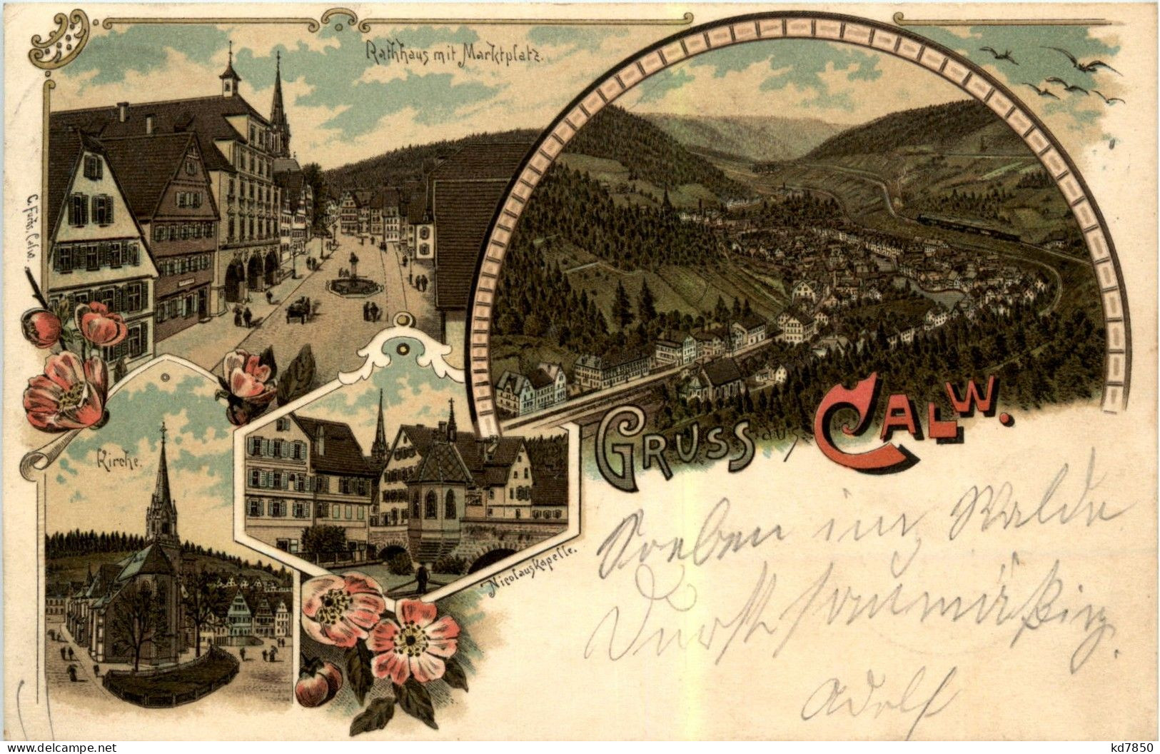 Gruss Aus Calw - Litho - Calw