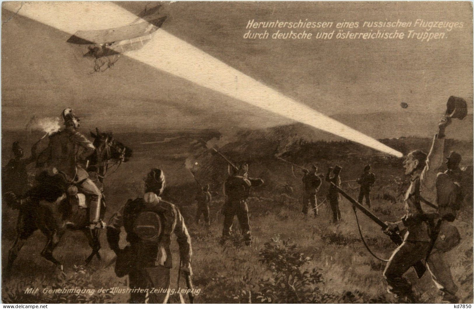 Herunterschiessen Eines Russischen Flugzeuges - Guerra 1914-18