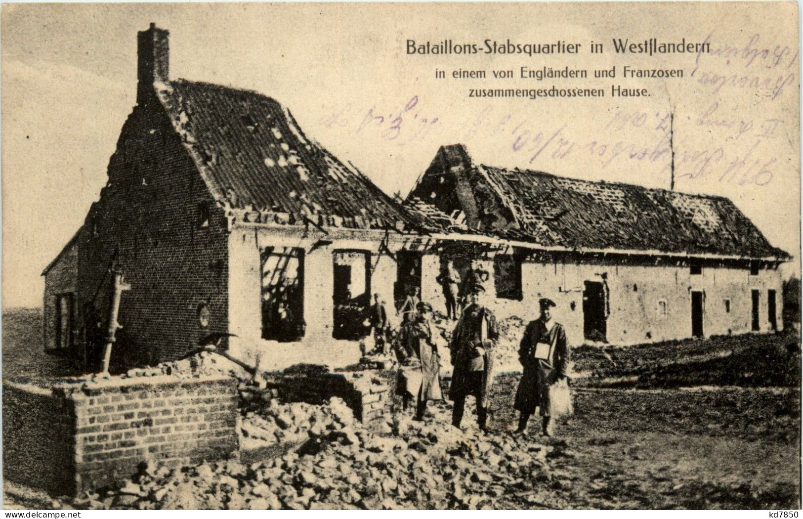 Bataillons Stabsquartier In Westflandern - Weltkrieg 1914-18