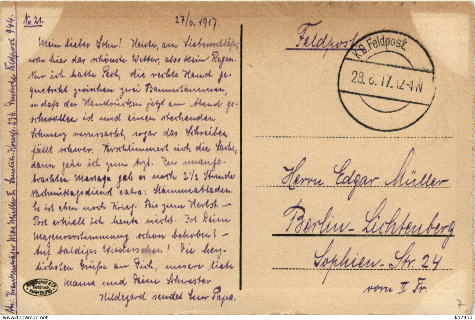 Fernsprechabteilung Für Luftschiffer - Feldpost - Guerra 1914-18