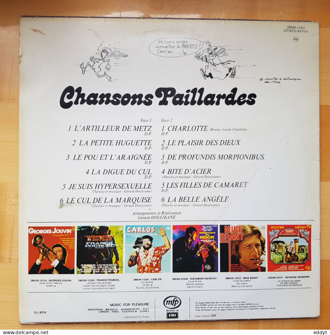 DISQUE Vinyle 33 T -  CHANSONS PAILLARDES  " Réservé Aux Adultes "  Interdit Aux Moins  De 18 Ans   " Charlotte La Petit - Other - French Music