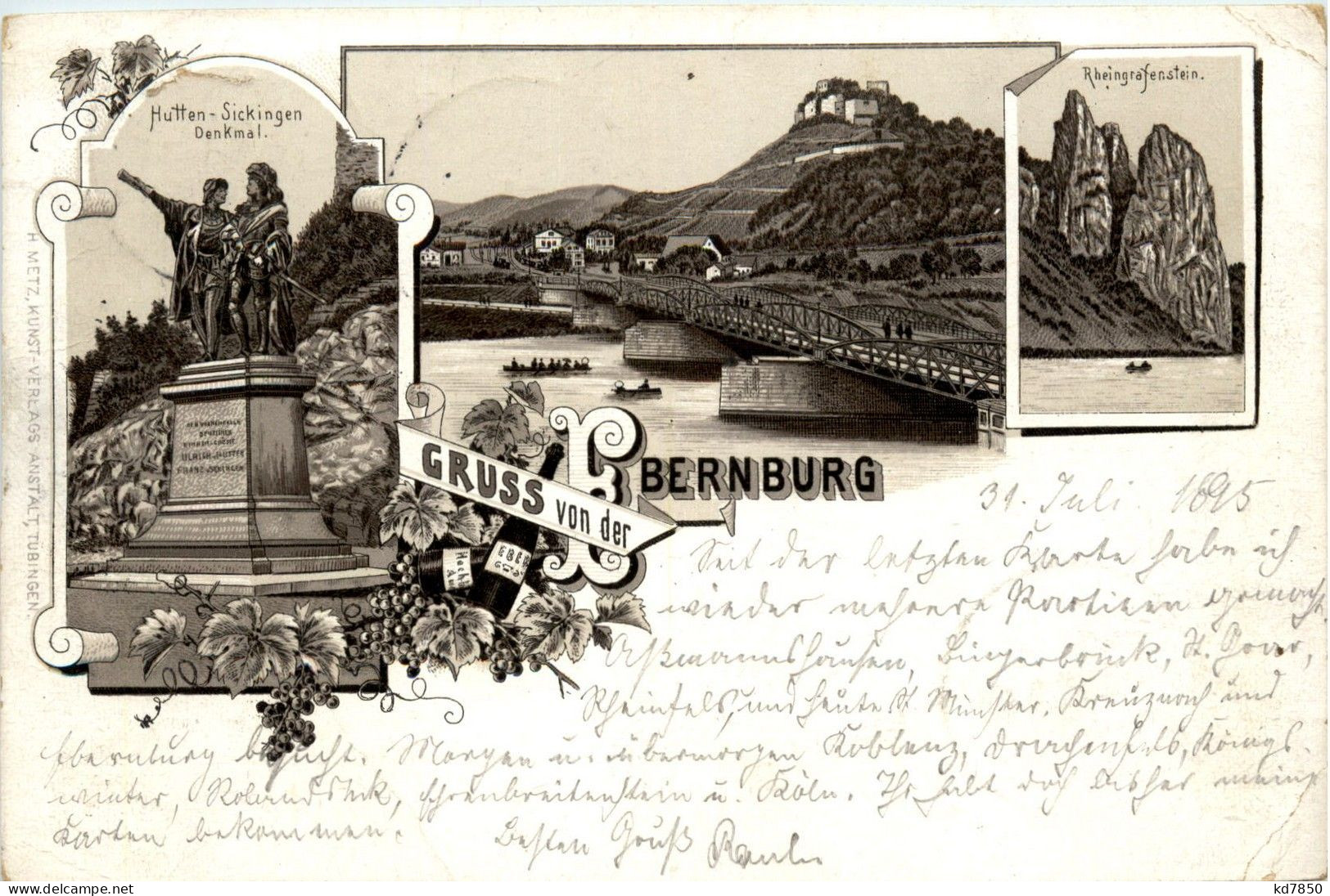Gruss Von Der Bernburg - Litho 1895 - Bernburg (Saale)
