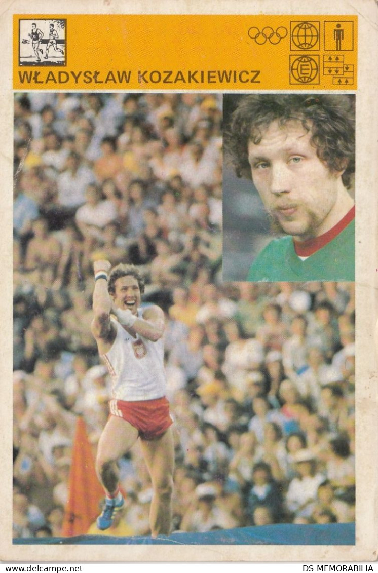 Pole Vault Wladyslaw Kozakiewicz Gdans Poland Trading Card Svijet Sporta - Leichtathletik