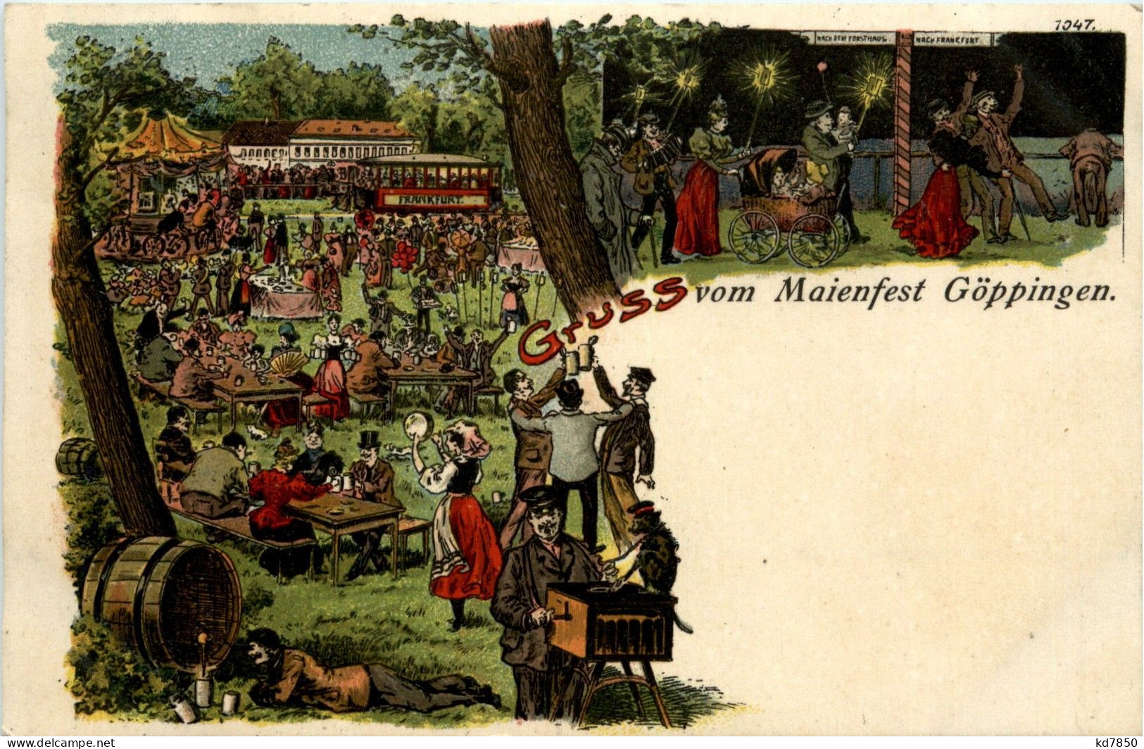 Gruss Vom Maienfest Göppingen - Litho - Göppingen