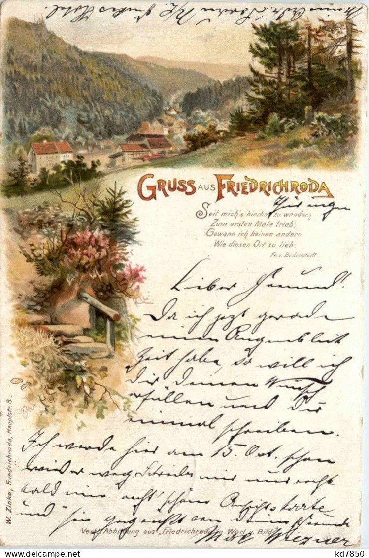 Gruss Aus Friedrichroda - Litho - Friedrichroda