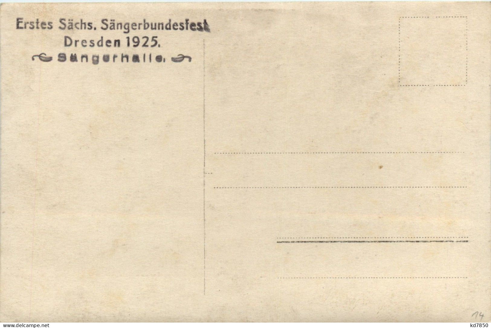 Dresden - Erstes Sächs. Sängerbundfest 1925 - Dresden