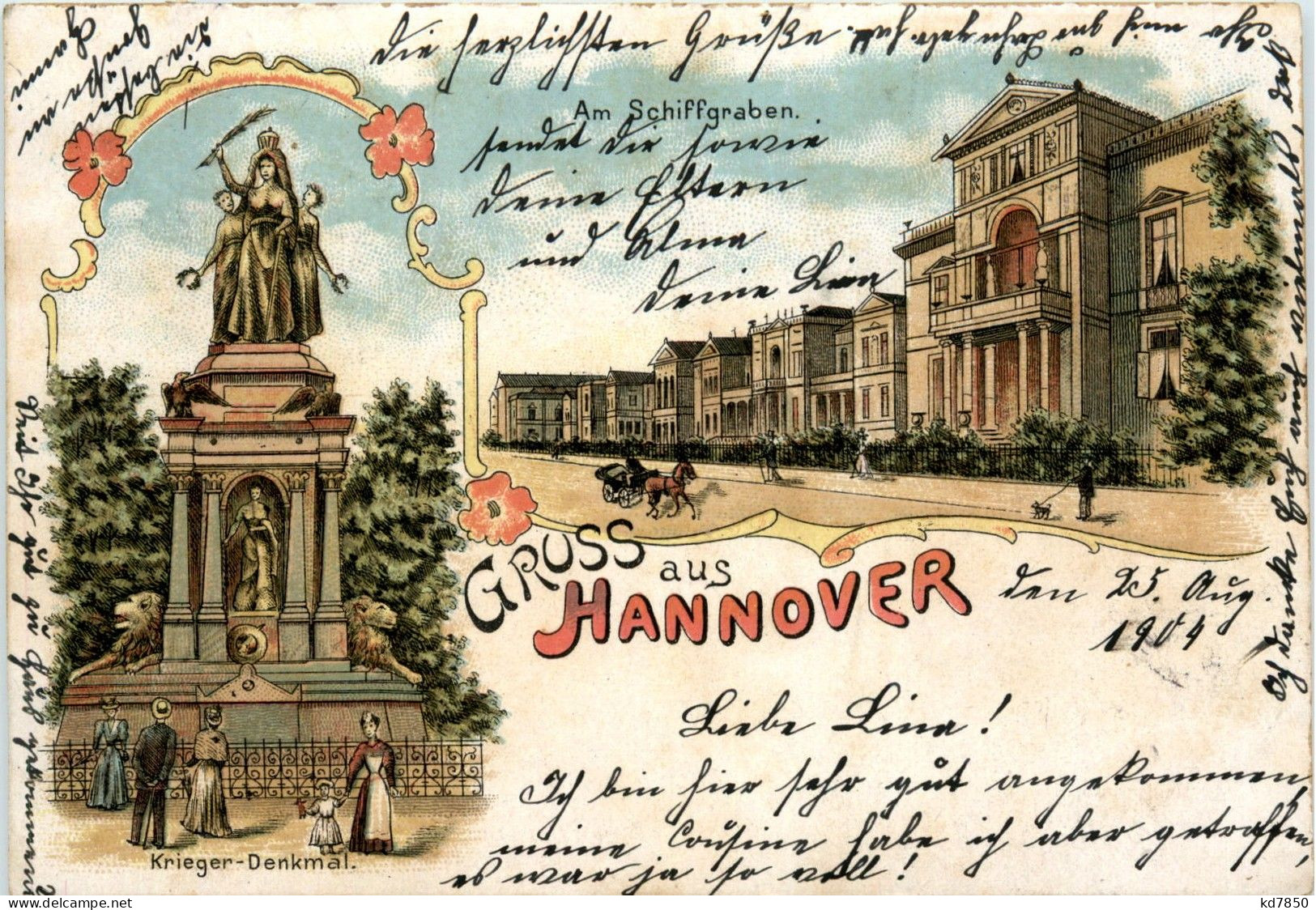 Gruss Aus Hannover - Litho - Hannover