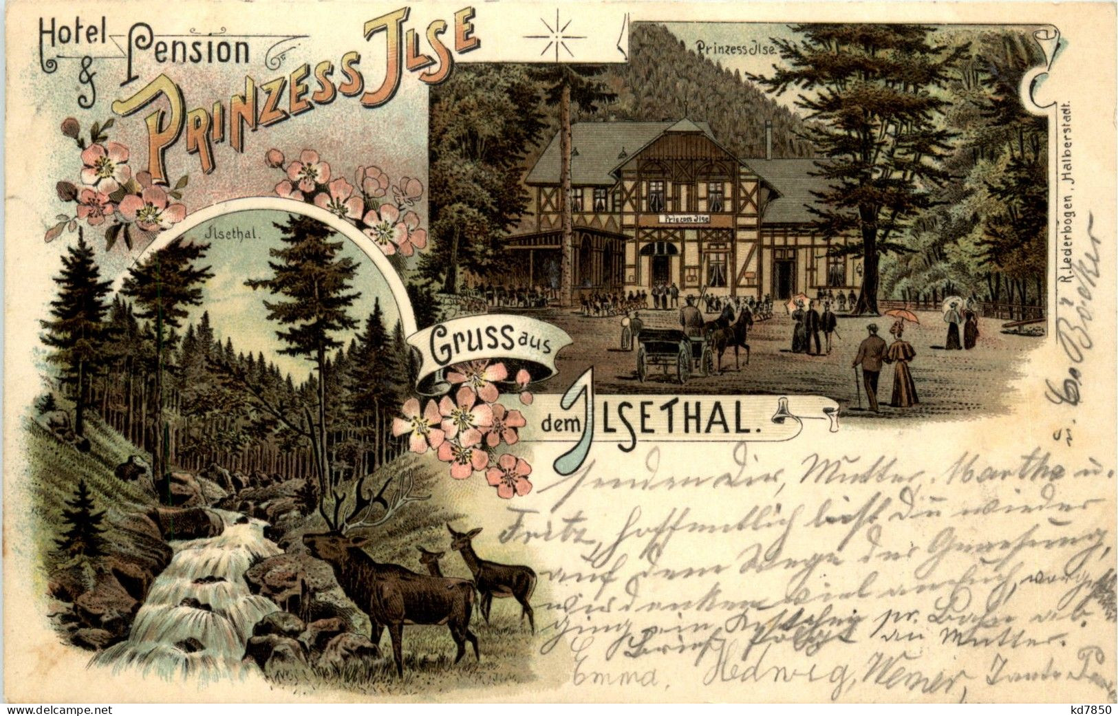 Hotel Pension Prinzess Ilse - Gruss Aus Dem Ilsethal - Litho - Ilsenburg