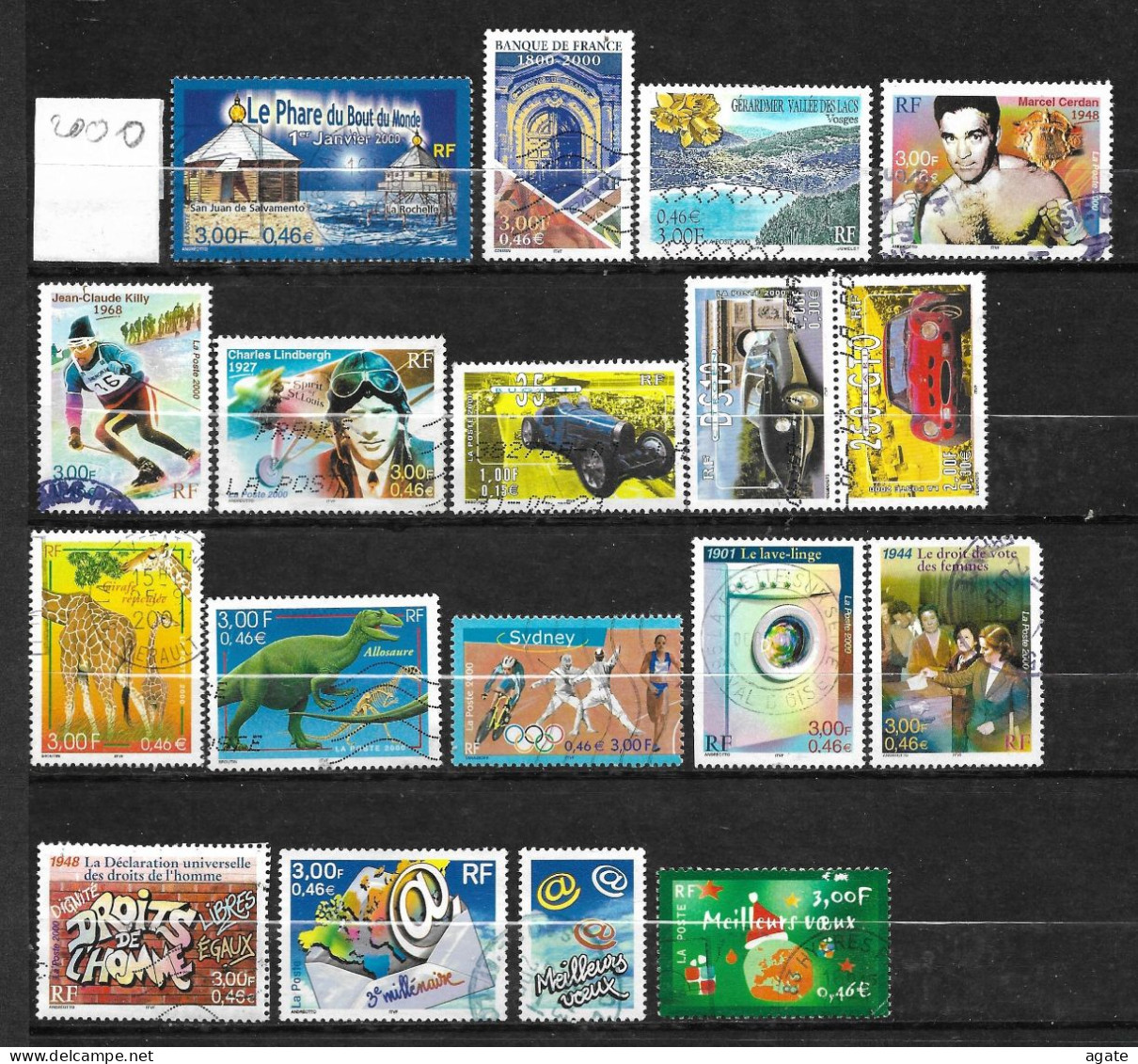 Entre 3294 Et 3365 Lot De 17 Timbres (2000) Oblitéré - Used Stamps