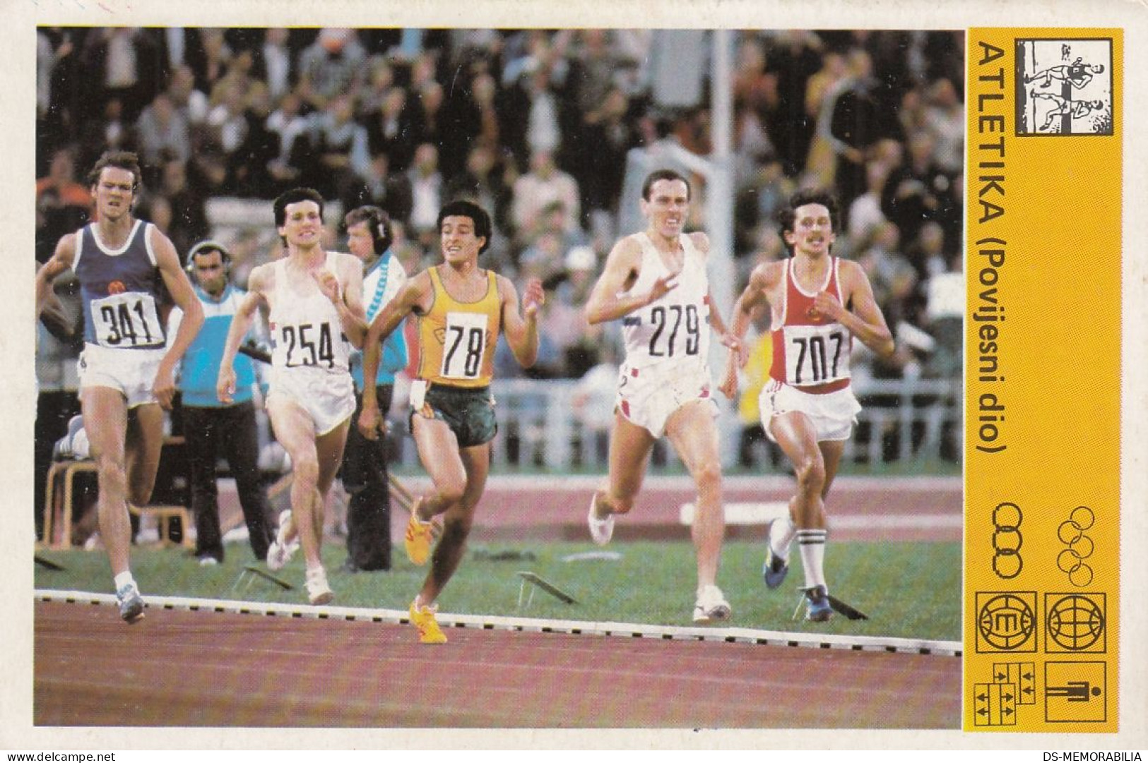 Athletics - Running 800m Olympic Games In Moscow 1980 Trading Card Svijet Sporta - Athletics