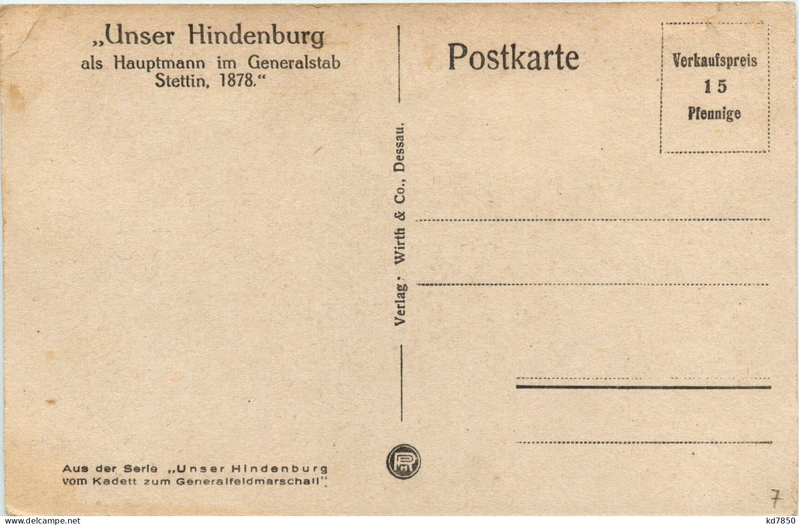 Von Hindenburg - Politische Und Militärische Männer