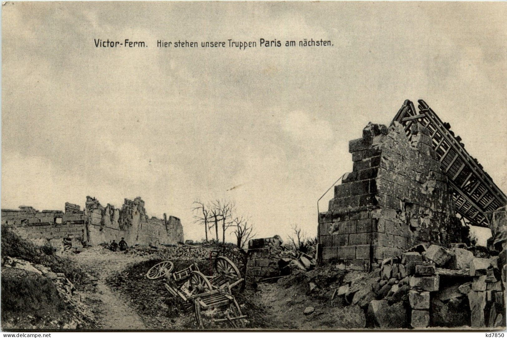 Victor-Ferm - Hier Stehen Unsere Truppen Paris Am Nächsten - Guerre 1914-18