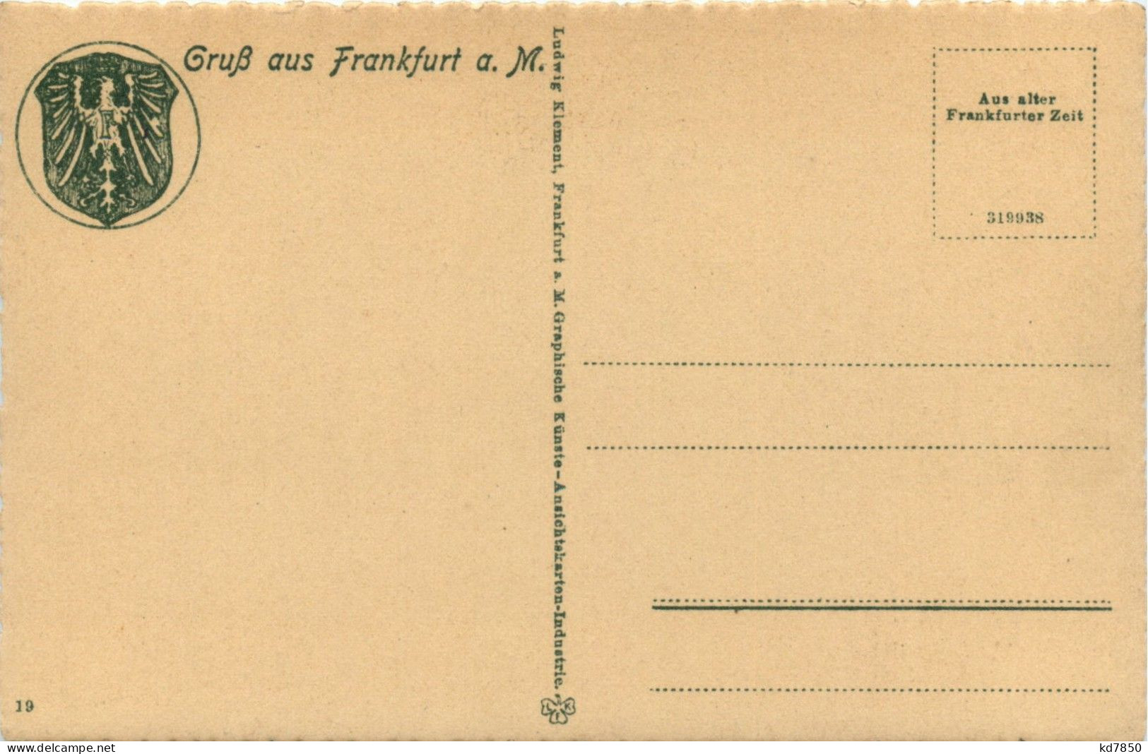 Gruss Aus Frankfurt - Künstlerkarte - Frankfurt A. Main