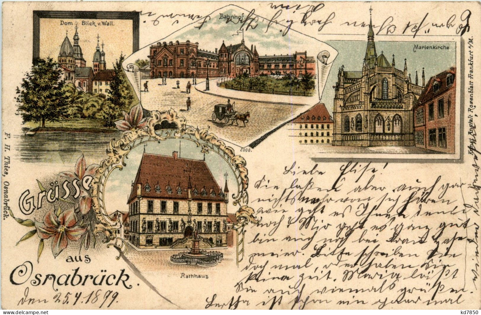 Gruss Aus Osnabrück - Litho - Osnabrück