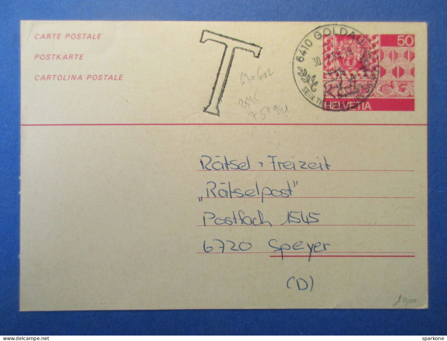 Helvetia - Suisse - Entier Postal - 1986 - Entiers Postaux