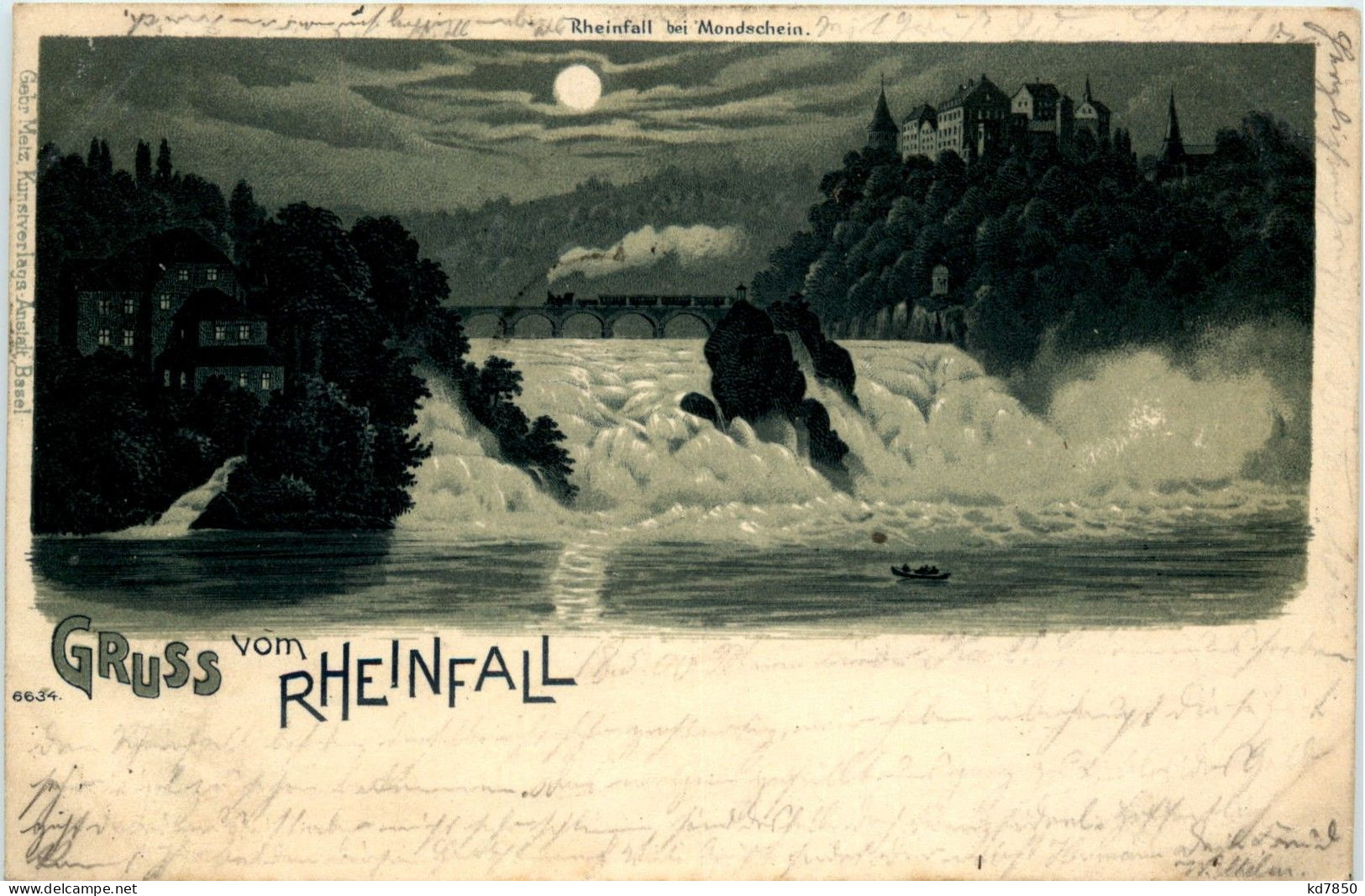 Gruss Vom Rheinfall - Litho - Neuhausen Am Rheinfall