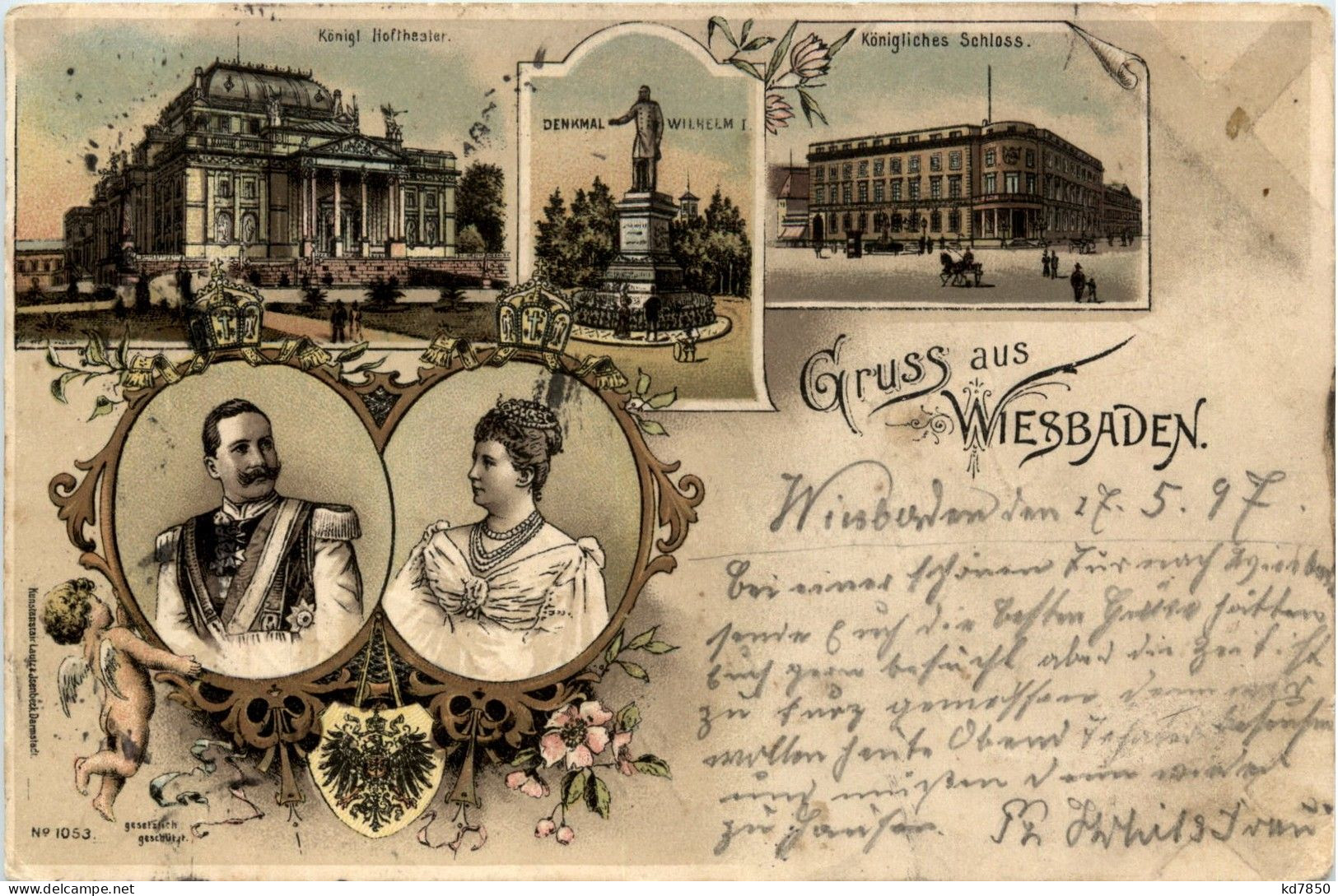 Gruss Aus Wiesbaden - Litho - Wiesbaden